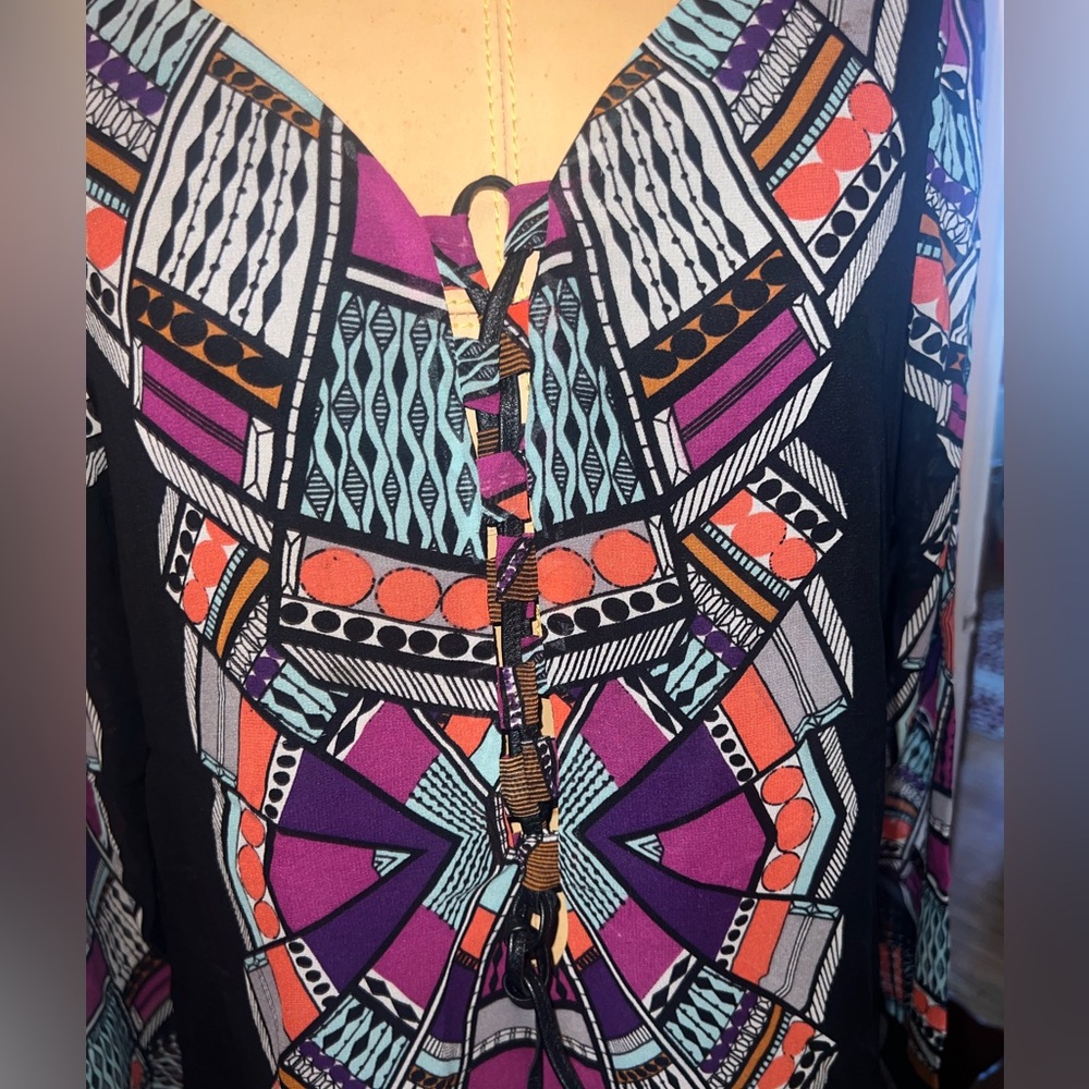 Geometric Multicolor Women's Top